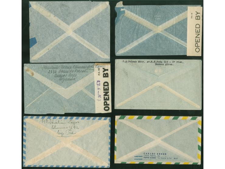 1928/1960, 40 air mail covers, first flights and FDC, aerea postal stationery, many via Condor and L.A.T.I., B.S.A.A., includ
