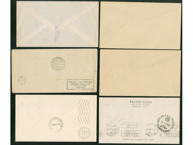 1928/1960, 40 air mail covers, first flights and FDC, aerea postal stationery, many via Condor and L.A.T.I., B.S.A.A., includ