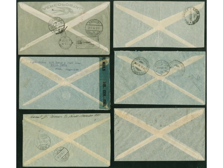 1928/1960, 40 air mail covers, first flights and FDC, aerea postal stationery, many via Condor and L.A.T.I., B.S.A.A., includ