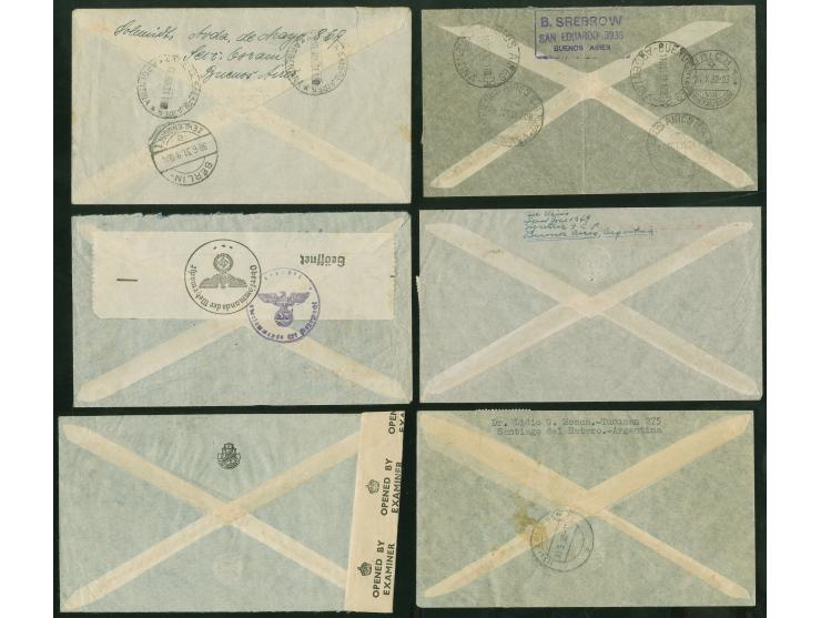 1928/1960, 40 air mail covers, first flights and FDC, aerea postal stationery, many via Condor and L.A.T.I., B.S.A.A., includ