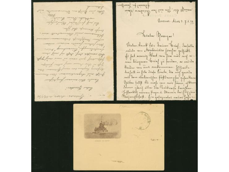 1898/1940, 9 picture postal stationery cards, mainly used, imprints Puerto Madero, Boca del Riachuelo, Santa Fe, Museo Escola