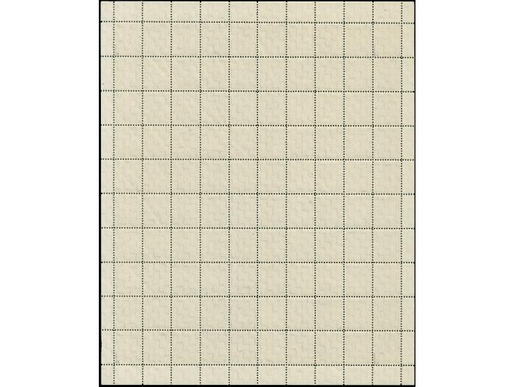 1945, amtliche Versuchs-Zähnung L 10¾: Wappen 6 Pfg., kompletter Bogen a 100 Marken, postfrisch, einwandfrei, sign. Schulz BP