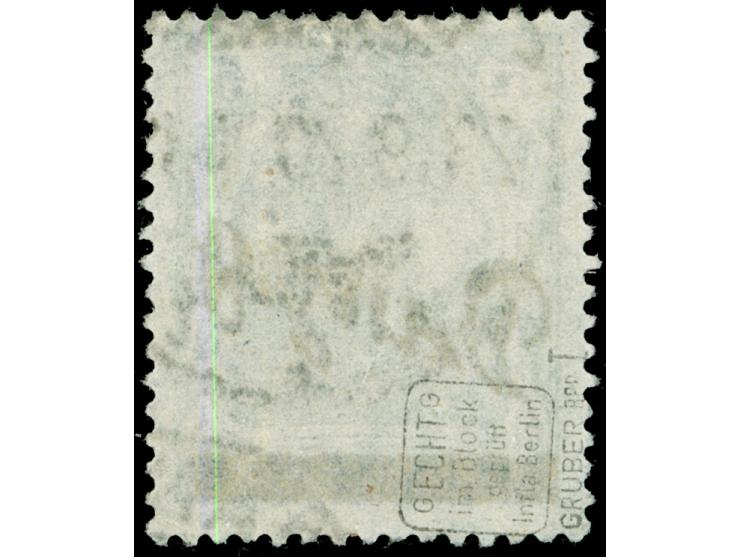 1920, Schrägaufdruck 5 Pfg. schwärzlichgrün, mit Aufdruckfehler "Denzig statt Danzig", sauber und zeitgerecht gestempelt, tad