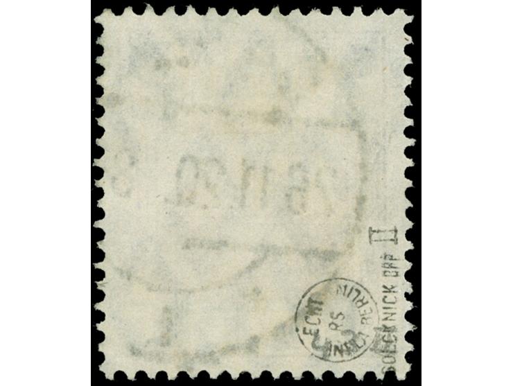 1920, lebhaftlilagrauer Netzunterdruck, Spitzen nach unten, 2 M. auf 35 Pfg., sauber und zeitgerecht gestempelt “DANZIG 26.11