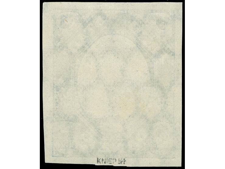 1921, Kogge 5 M., undurchstochener Phasendruck nur des Rahmens in blauschwarz, postfrisch, tadellos, sign. Kniep BPP