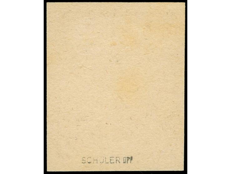 1921, Kleines Staatswappen 3 M., ungezähnter Probedruck in schwarz auf Kartonpapier, ohne Gummi, leichte Stockfleckchen auf d
