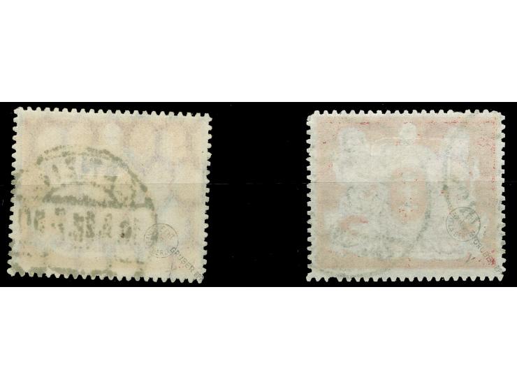 1922, Großes Staatswappen 9 M., liegendes Wasserzeichen 2 Y und stehendes Wasserzeichen 2 X, sauber und zeitgerecht gestempel