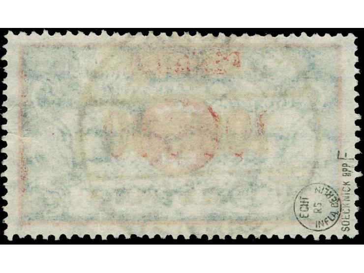 1923, Großes Staatswappen 100000 auf 20000 M., ohne Rosettenunterdruck, sauber und zeitgerecht gestempelt “ZOPPOT -3.9.23”, t