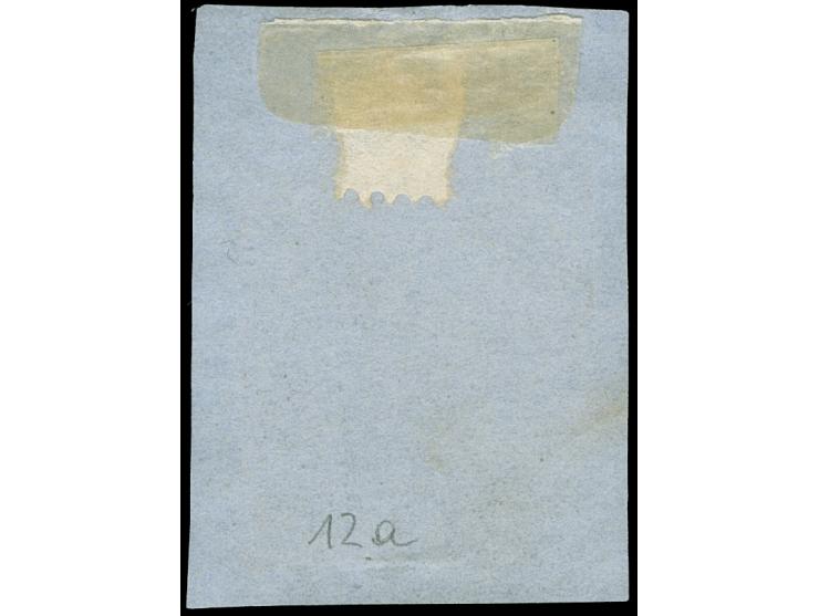 1861, 1 Gr. blau, faaarbfrisch und allseits voll- bis breitrandig mit blauem Rahmenstempel “JEVER” auf Briefstück, in einwand