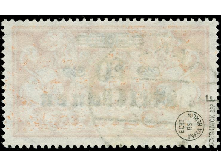 1923, Großes Staatswappen 10 Millionen auf 1000000 M., ohne Rosettenunterdruck, sauber und zeitgerecht gestempelt “DANZIG 14.