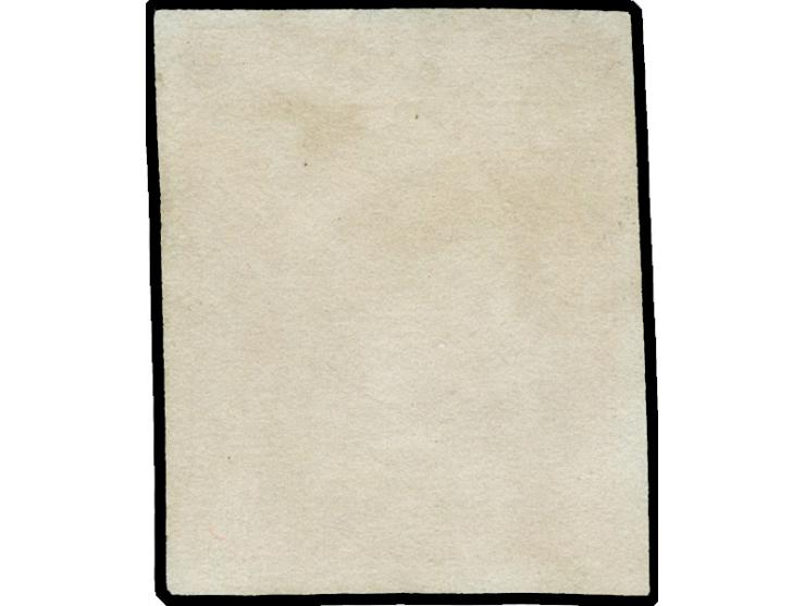 1861, 2 Gr. dunkelzinnober, farbfrisch und allseits breitrandig, ungebraucht ohne Gummi, in einwandfreier Erhaltung, Kurzbefu