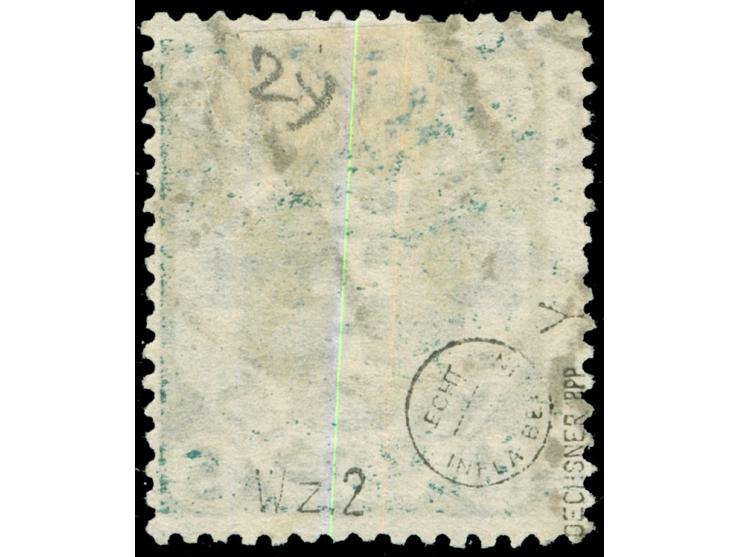 1922, Kleines Staatswappen 5 M., liegendes Wasserzeichen, zeitgerecht gestempelt, tadellos, sign. Oechsner BPP&nbsp;