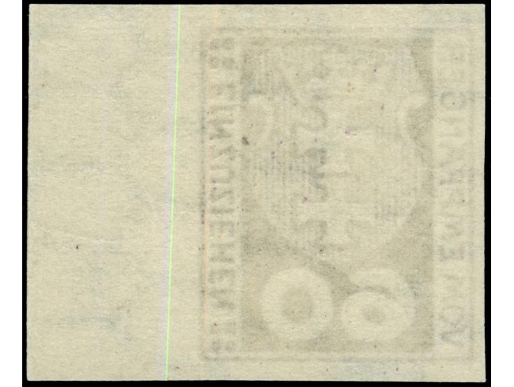 1921, Kleines Wappen 60 Pfg. dunkelbraunviolett, ungezähnt, rechtes Seitenrandstück, postfrisch, tadellos