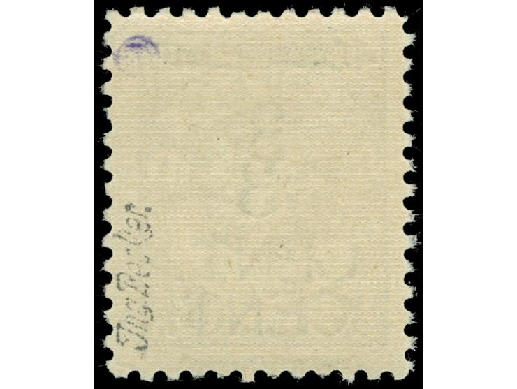 1923, Freimarke 3 C. auf 40 M. lebhaftgrauviolett, doppelter Aufdruck, postfrisch, tadellos, sign. Ing. Becker