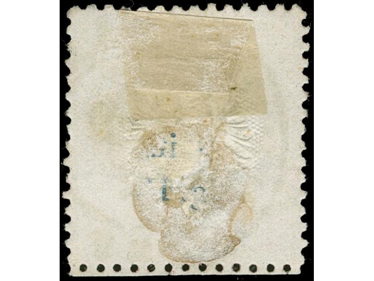 1872, 1 Gr. karmin mit Plattenfehler “Plattenbruch rechts oberhalb der 12. Strichleiste”, mit klarem DKr. “BERGEN A. (RÜGEN) 