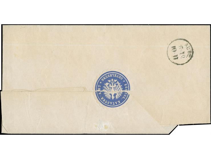 1872, 1 Gr. karmin mit Plattenfehler “Kreisbrüche unter CHE in DEUTSCHE” (Feld 2), mit klarem DKr. “ORTELSBURG 5.12.72” auf F