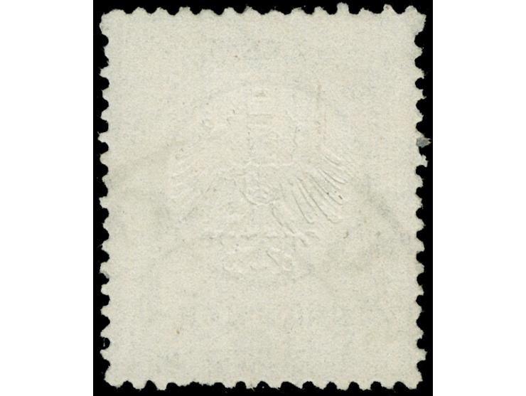 1872, 5 Gr. ockerbraun im großen Format L16 mit weißen Zähnen unten, mit DKr. “RUHRORT 18.9.”. Die farbfrische Marke ist erke