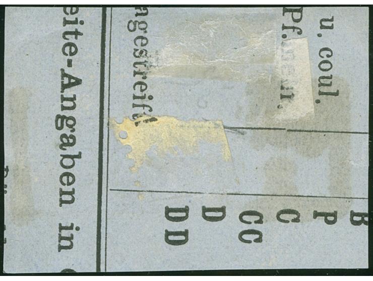 1872, ⅓ Gr. dunkelolivgrün mit Rahmenstempel “DÜSSELDORF 3.1.” auf Briefstück. Die farbfrische Marke ist gut geprägt, gut gez