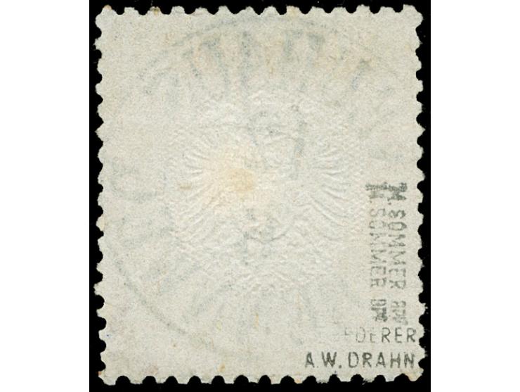 1872, 2 Kr. orange mit klarem und zentrischen EKr. “NEUHAUS AM RENNWEG 13.6.”. Die farbfrische Marke mit leichter Tönung im P