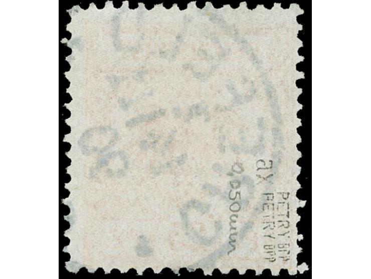 1890, Krone/Adler 25 Pfg. gelborange auf sehr dünnem Papier, farbfrisch mit klarem EKr. “CREFELD 1 14.11.90”, in einwandfreie