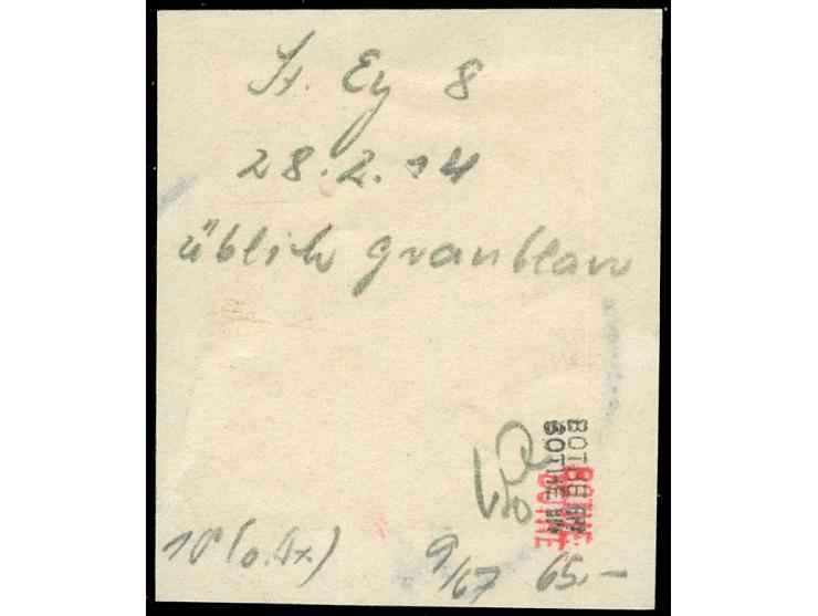 “KETE-KRATSCHI / TOGO / 28.2 14”, in graublau auf 1900 Kaiseryacht 20 Pfg. auf Briefstück, einwandfrei, sign. Bothe und Bothe