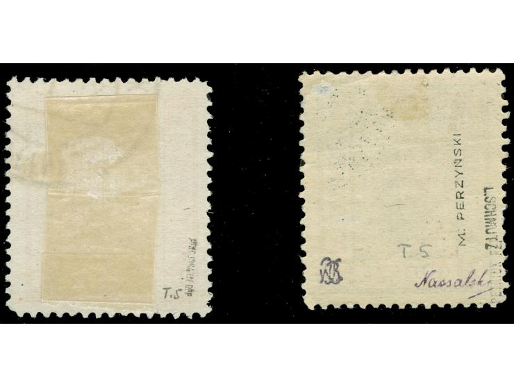 1917, Wappenzeichnung 2 Gr. und 4 Gr., Type 5, sauber gestempelt, tadellos, sign. u. a. Schmutz, Jungjohann BPP