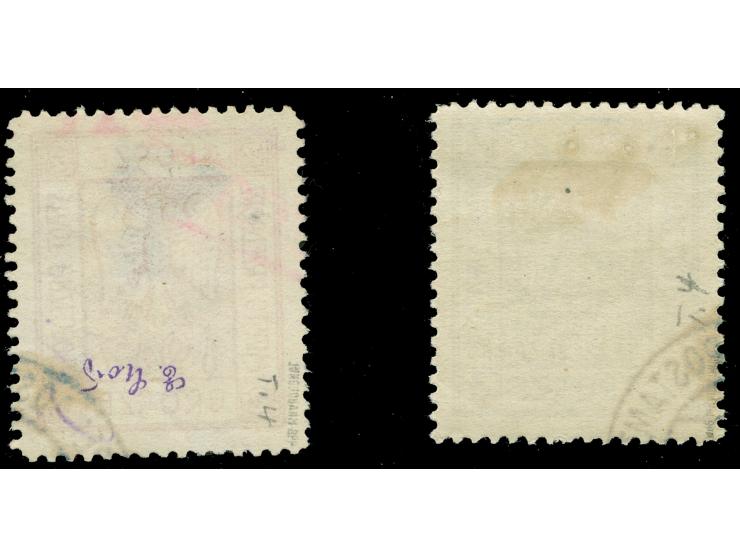1917, Wappenzeichnung 2 Gr. und 4 Gr., Type 4, sauber gestempelt, tadellos, sign. Jungjohann BPP