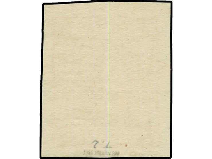 1917, Wappenzeichnung 2 Gr. orange, ungezähnter Probedruck in Type 2 auf ungummiertem Papier, tadellos, sign. Jungjohann BPP