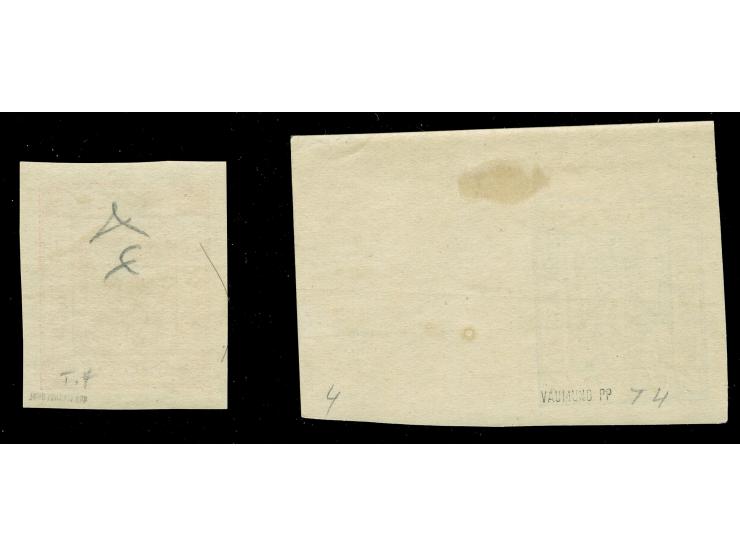 1917, Wappenzeichnung 2 Gr. und 4 Gr., Type 4, 2 Gr. als rechte obere Bogenecke, sauber ungebraucht, tadellos, sign. Jungjoha