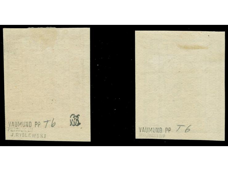 1917, Wappenzeichnung 2 Gr. und 4 Gr., Type 6, geschnitten, sauber ungebraucht, tadellos, sign. u. a. Jungjohann BPP