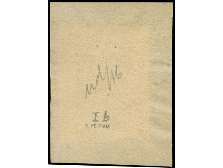1915, nicht ausgegebene Stadtpostmarke: Wappen 5 Gr. dunkelgraugrün Unterdruck mittelgraugelb, sauber gestempelt "K.O.m.W. PO