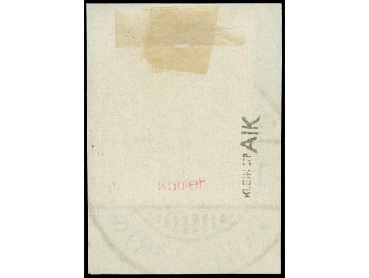 1920, Germania 20 Pfg. dunkelviolettblau, kopfstehender Aufdruck in Type AI, sauber gestempelt “MARIENWERDER * (WESTPR.) e 17