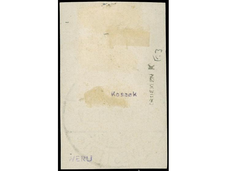 1920, Germania 5 Pfg. dunkelopalgrün, kopfstehender Aufdruck, sauber gestempelt “MARIENWERDER * (WESTPR.) e 15.5.20” auf Brie