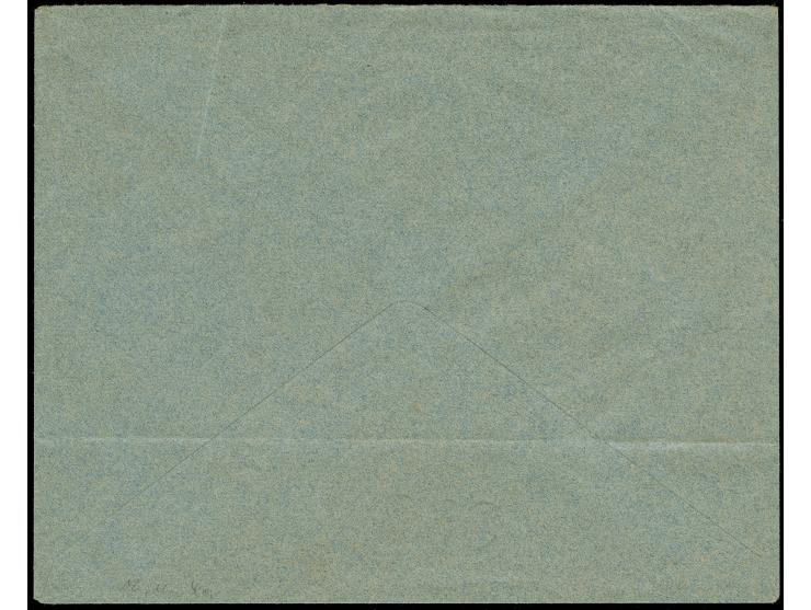 1920, Germania 2 M. dunkelblau und 60 Pfg. grünoliv, mit Stempel “RUß 29.10.20” auf Eil-R-Brief mit Rückschein als portogerec