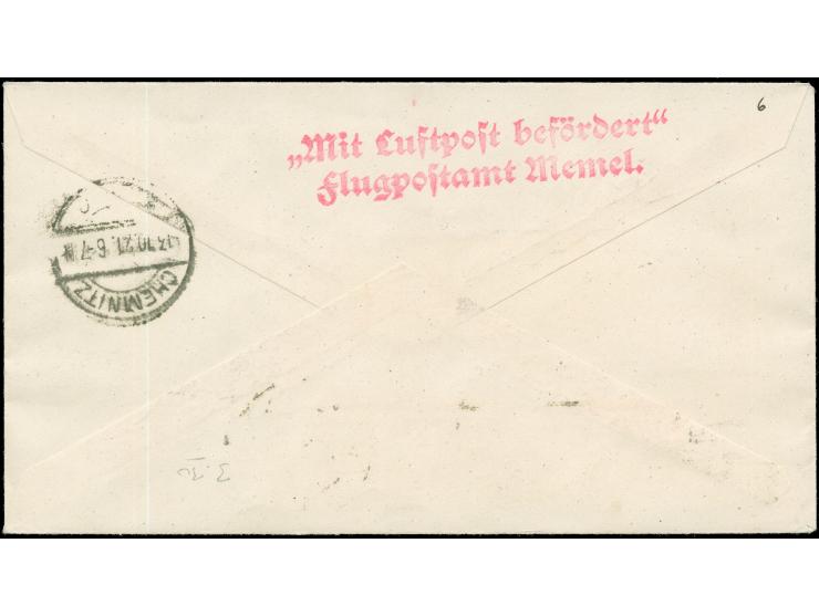 1921, Flugpostausgabe 2 m. auf 1 fr. lebhaftbräunlichkarmin/grünlichgelb, weißes Papier, waagerechtes Paar mit weitem Abstand