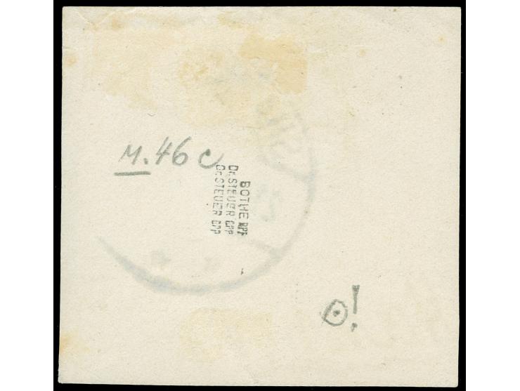 1898, Krone/Adler 5 Pfg. lebhaftopalgrün, sauber gestempelt “SHANGHAI 21.5.99” auf Briefstück, tadellos, sehr seltene Entwert