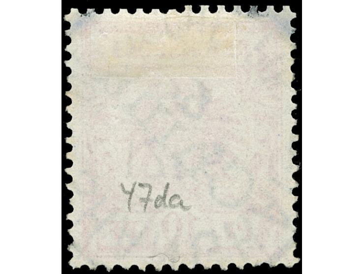 1898, Diagonalaufdruck 10 Pfg. rotkarmin, sauber gestempelt “SHANGHAI 12/6 99”, tadellos, Fotobefund Jäschke-L. BPP (2006)