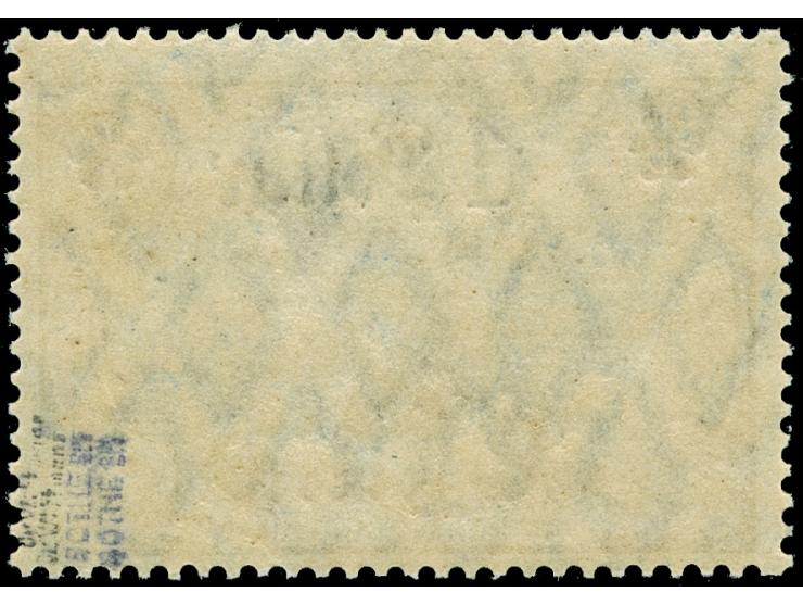 1906/19, Germania mit Wz. Kriegsdruck gez. 25:17 Wertaufdruck Rechts Abstand 10,2 mm 1 D. auf 2 M. schwarzblau, farbfrisch un