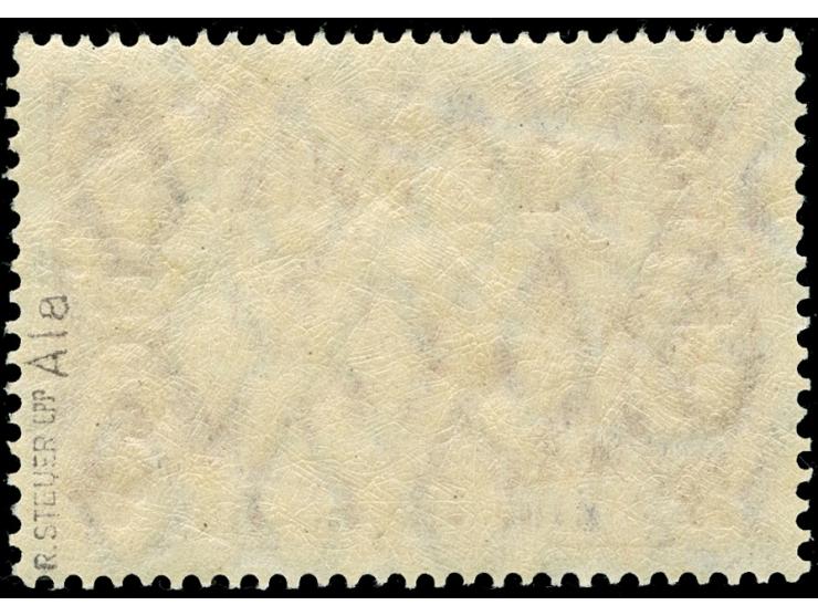1906/19, Germania mit Wz. Friedensdruck 1 ½ D. auf 3 M. schwärzlichviolett, postfrisch, tadellos, unsigniert, sign. R. Steuer
