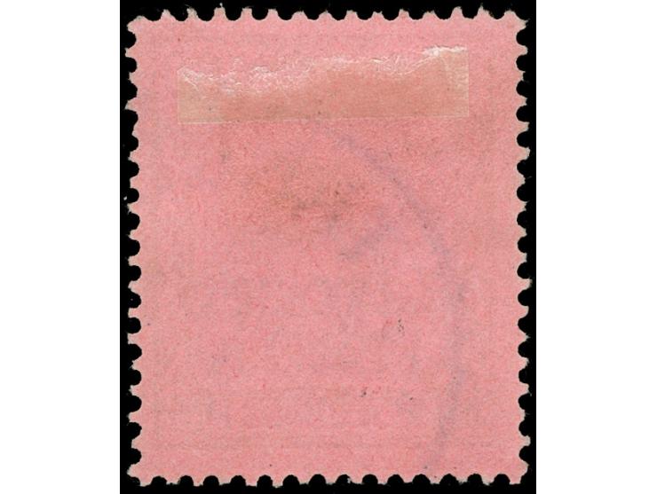 1900, Germania ohne Wz. 1 P. auf 80 Pfg. dunkelrötlichkarmin/rotschwarz auf mattkarmin, mit Plattenfehler “dicker weißer Stri