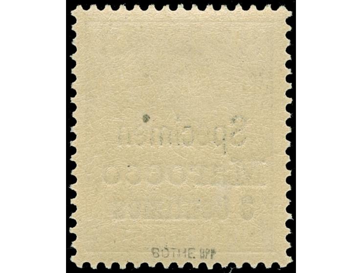 1900, Germania Reichspost 3 C. auf 3 Pfg. dunkelockerbraun, mit Aufdruck “Specimen”, postfrisch, tadellos, sign. Bothe BPP