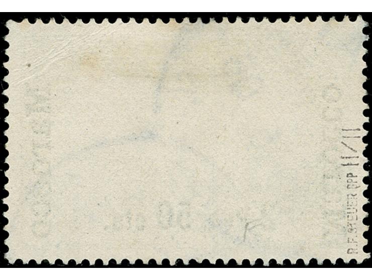 1903, Fetter Aufdruck Urmarken-Type II 2 P. 50 C. auf 2 M. schwärzlichblau, gestempelt, tadellos, sign. R. Steuer BPP