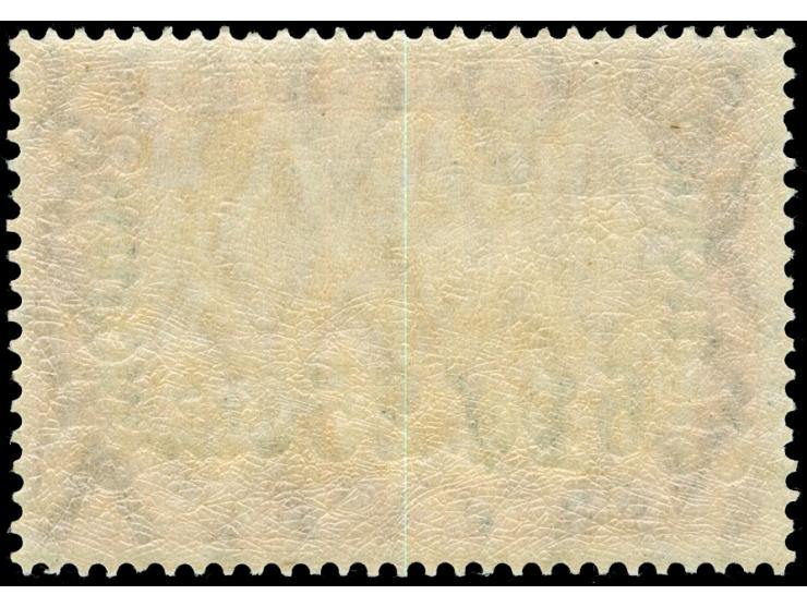 1911, Germania mit Wz. 6 Pes. 25 Cts. auf 5 M. schwarz/dunkelkarmin, Ministerdruck, sauber ungebraucht, tadellos, tadellos, F