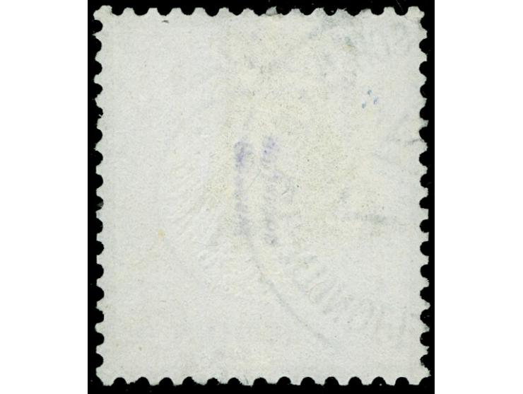 1872, Kleiner Schild ¼ Gr. lebhaftgraupurpur, sauber gestempelt “(KAISERL.DEUT)SCH.P.A. CONSTANTINOPEL 7/7”, tadellos, Fotoat