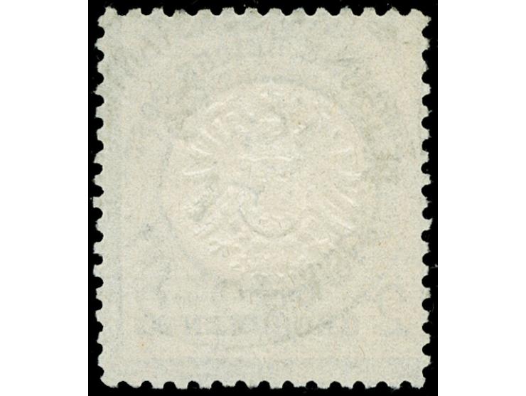 1872, Großer Schild 2 Gr. grauultramarin, mit Plattenfehler “Beule im Innenkreis unter T von Post” (Feld 9), sauber gestempel