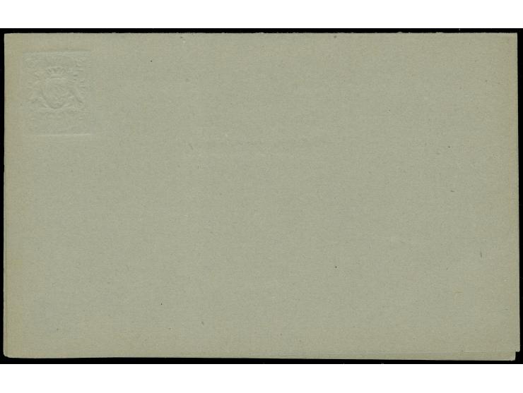 1876, Doppelkarte 5 Pfg., , Antwortteil mit ‘Dach’, ungebraucht
