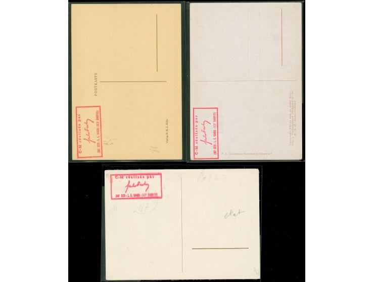 1949, Goethe 10 – 30 Pfg. je mit Tageststempeln von Frankfurt auf 3 Maximumkarten.&nbsp;
