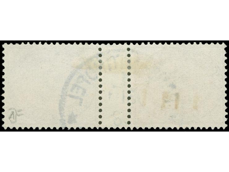 1891/1900, Innendienst 2 M. braunpurpur, waagerechtes Zwischenstegpaar, farbfrisch und sehr gut gezähnt, sauber gestempelt “C