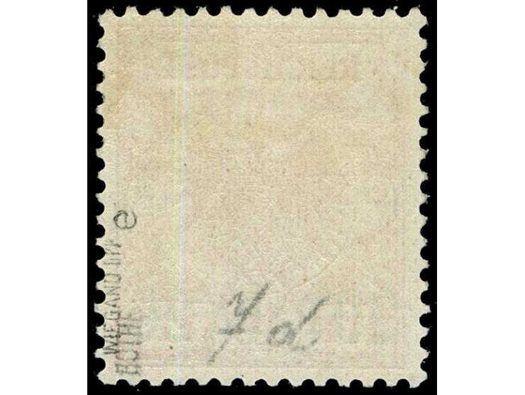 1889, Krone/Adler 20 Pa. auf 10 Pfg. dunkelrosarot, sauber ungebraucht, tadellos, sign. u. a. Wiegand BPP, Kurzbefund Steuer 