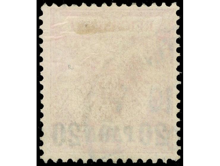 1889, Krone/Adler 20 Pa. auf 10 Pfg. dunkelrosarot, sauber gestempelt “CONSTANTINOPEL ..10 00”, tadellos, Fotoattest Jäschke-